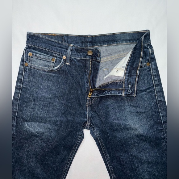 Levi’s Men’s Size 32/32 Dark Wash 511 Slim Fit Straight Leg Stretch Jeans - Picture 6 of 8